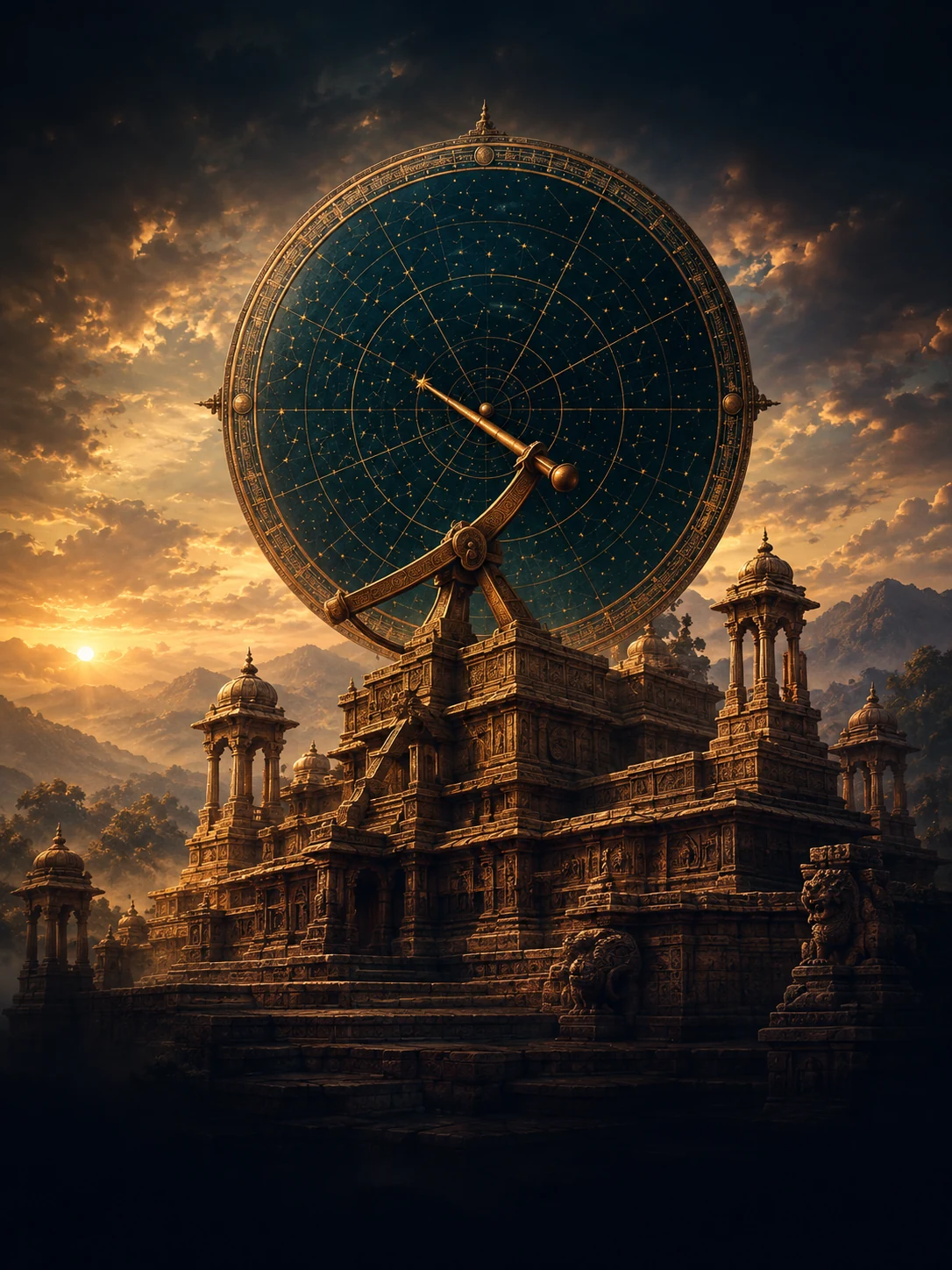 Ancient Temple Beneath the Celestial Wheel - Avanti Meridian